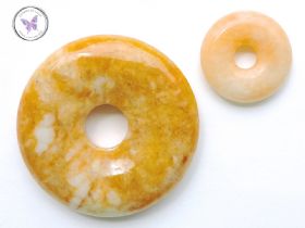 Sunstone Donut Pendant Gemstone 1 3/16in Slice Stone Pi Stone Healing Stone 
